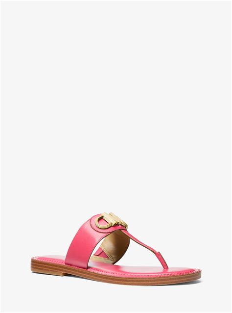 michael michael kors parker leather t-strap sandal|Parker Leather Sandal .